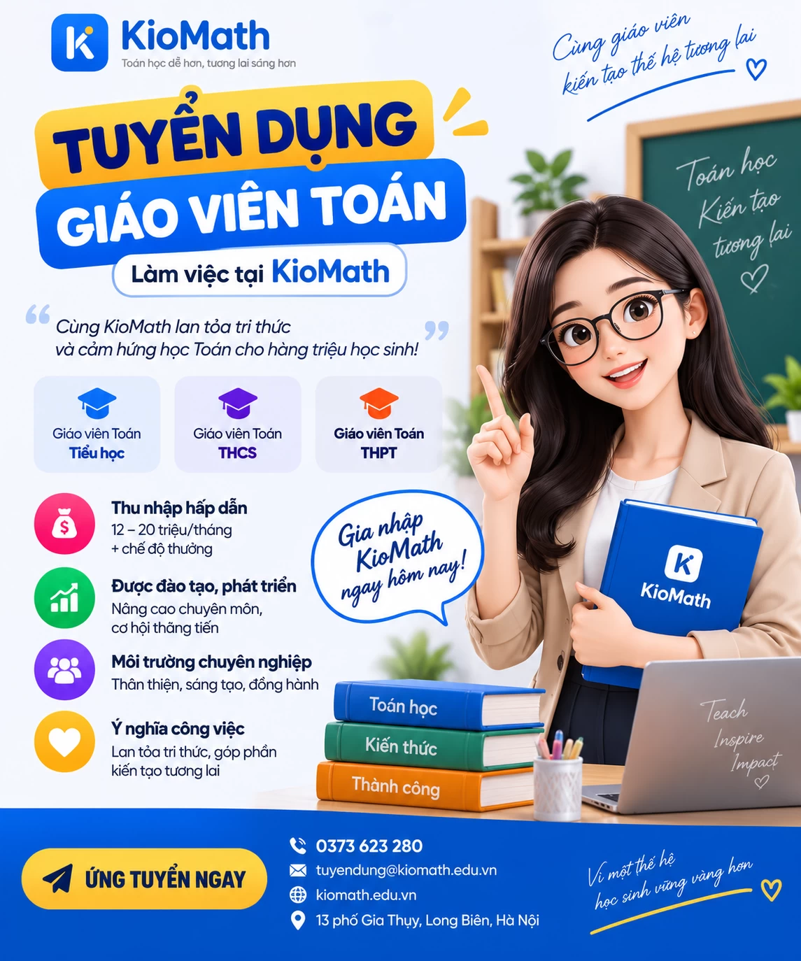 KioMath tuyển dụng Giáo viên Toán