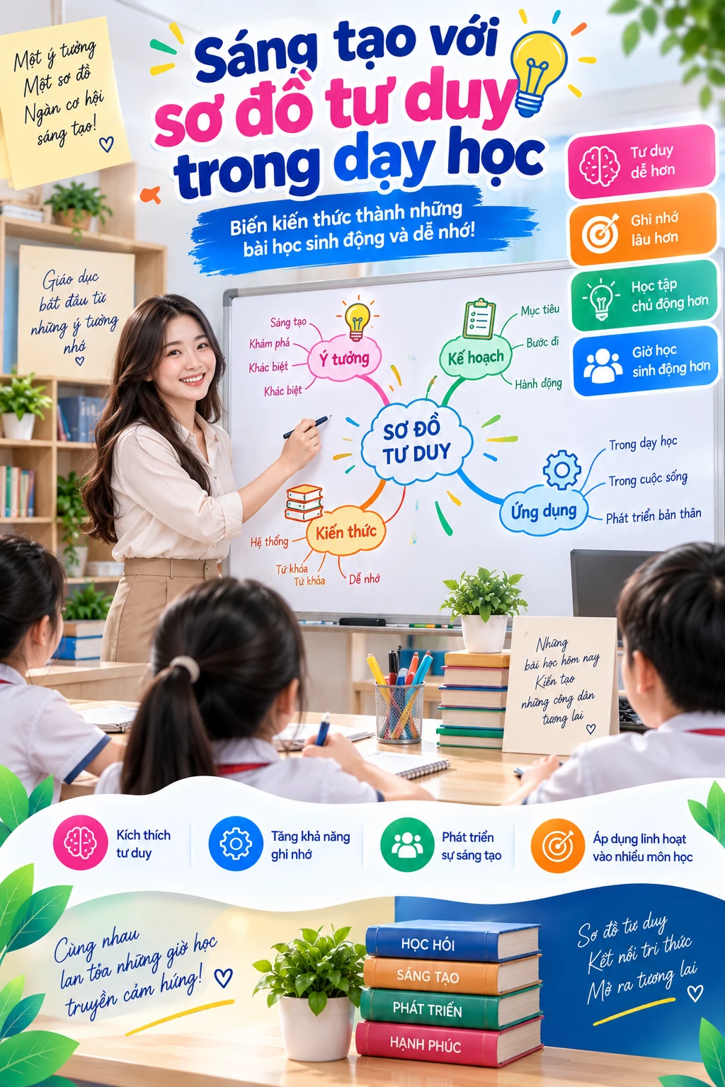 Sáng tạo với sơ đồ tư duy trong dạy học